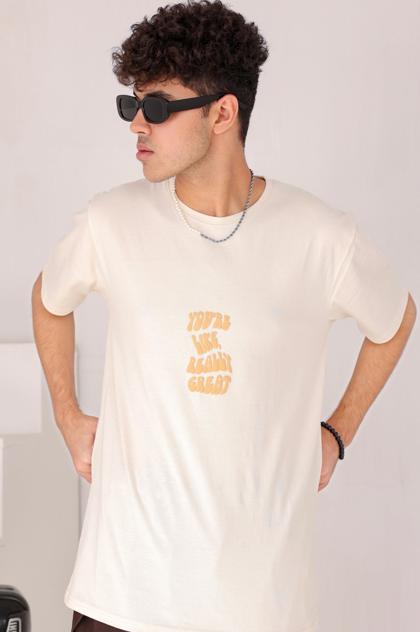 Cream Relaxed Fit T-Shirt