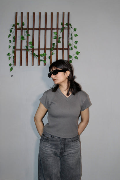 Charcoal baby tee