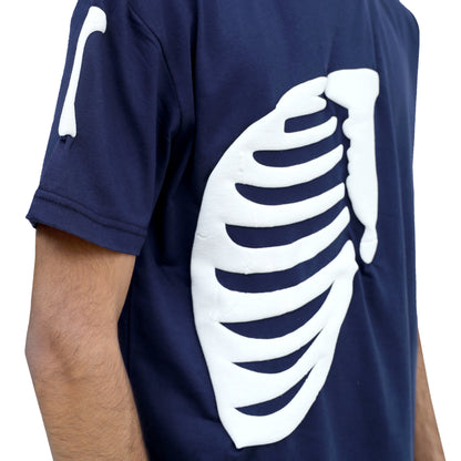 Navy Skeleton Relaxed Fit T-Shirt