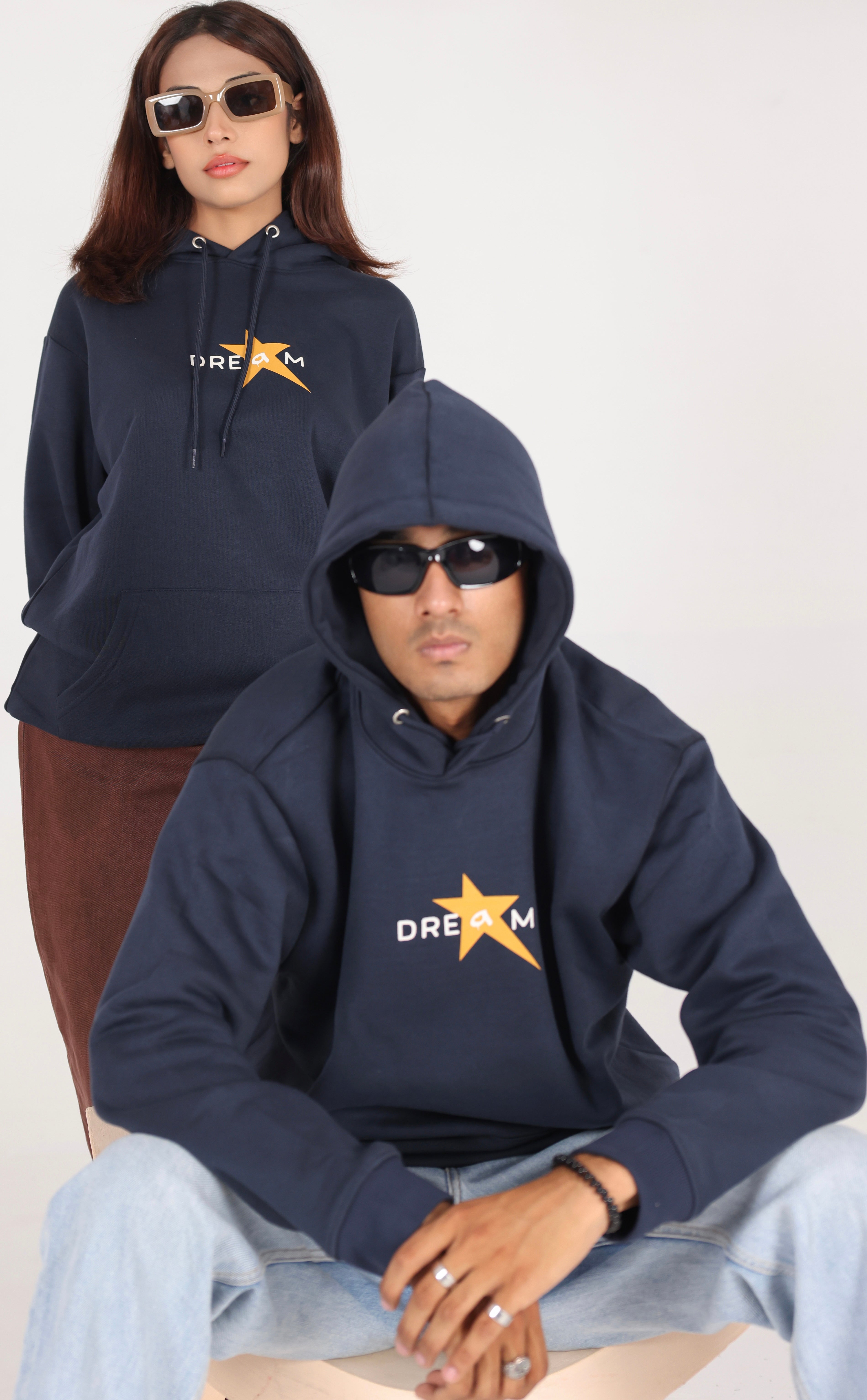 Dream Hoodie 5.0 - Men's (Navy) / travel hoodie/ travel clothes/ premium cotton/ sleep mask/ airport hotsell clothing/ sleek hoodie