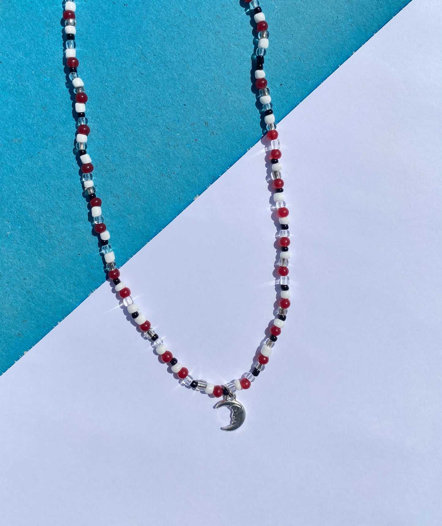 Maroon Beaded Necklace