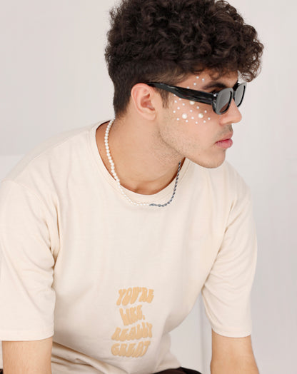 Cream Relaxed Fit T-Shirt