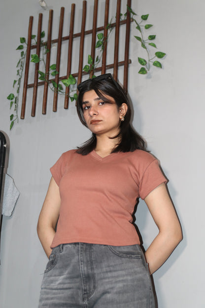 Peach baby tee