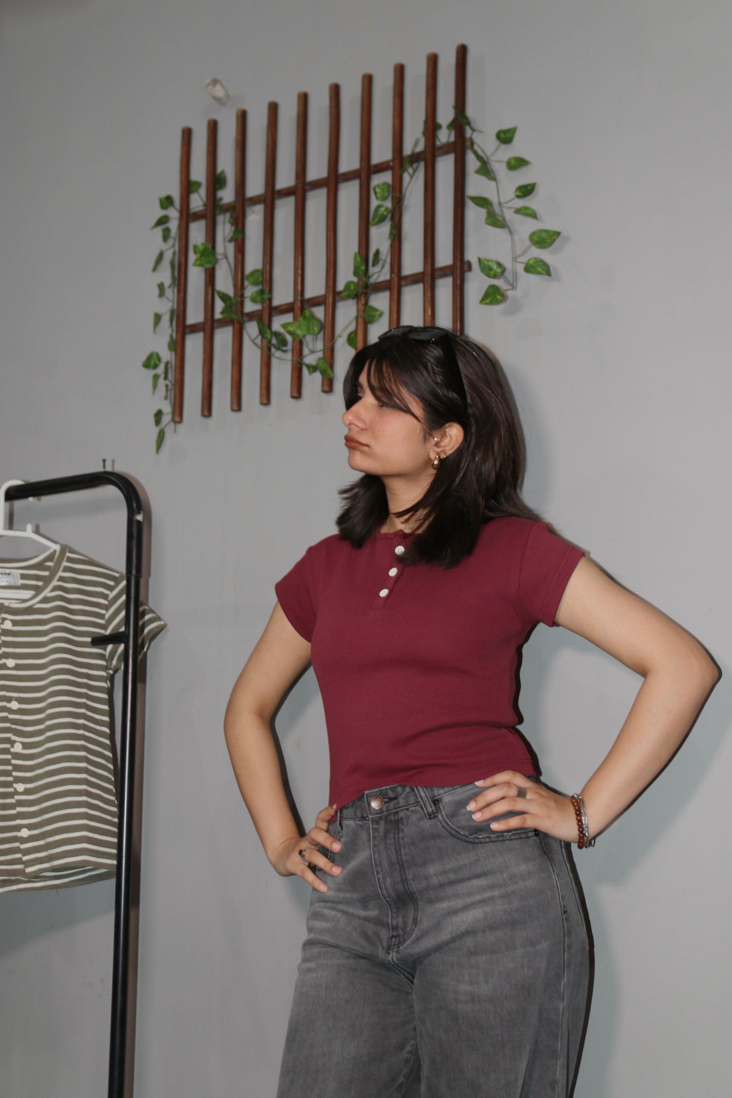 Maroon henley