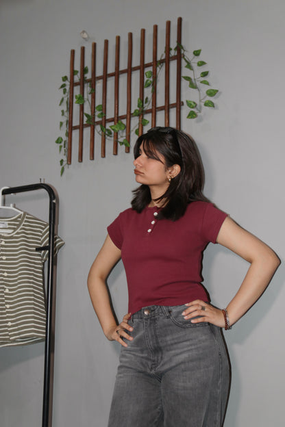 Maroon henley