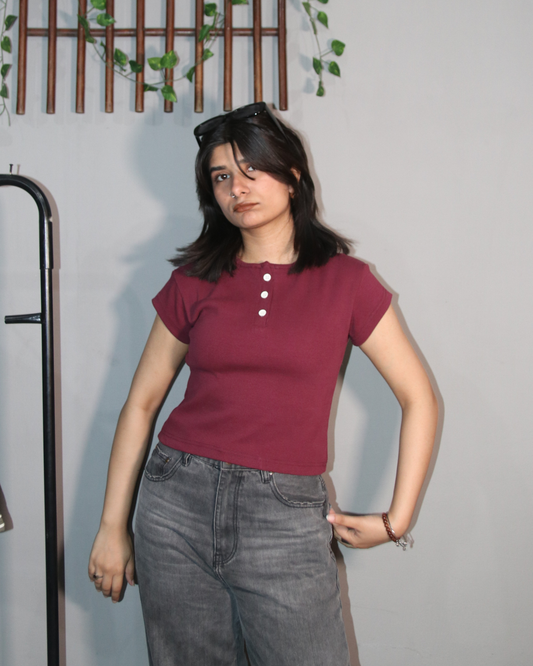 Maroon henley