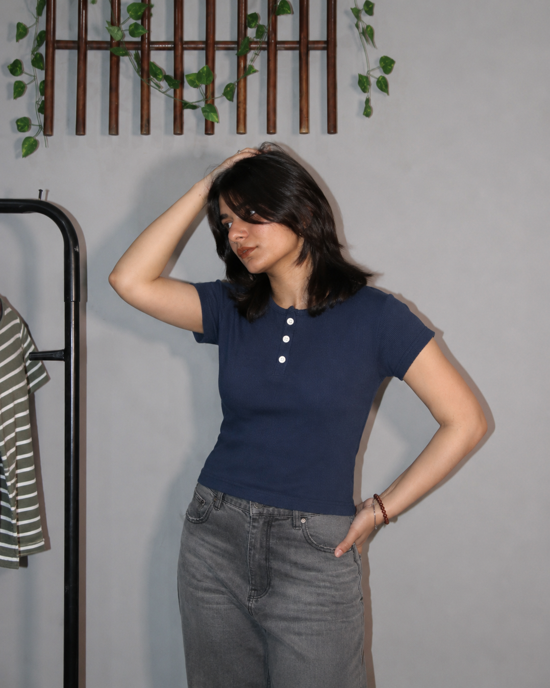 Navy henley